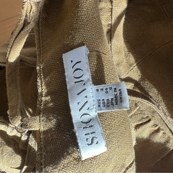 SOLD Shona Joy Lucille Tiered Mini Dress in Cumin - Picture 15 of 15